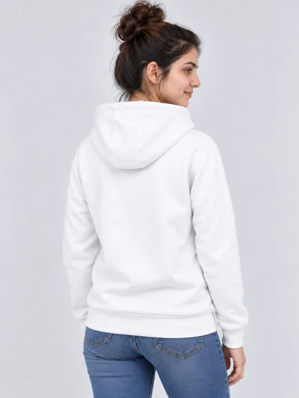 Women’s White Hoodie - Image 3