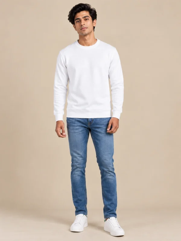 Men’s White Sweatshirt - Image 4