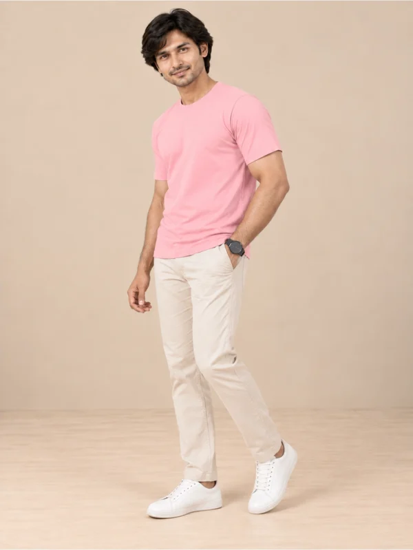 Men’s Dusty Pink Classic T-shirt - Image 3