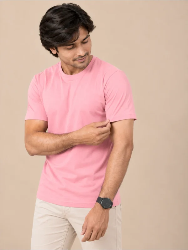 Men’s Dusty Pink Classic T-shirt - Image 2