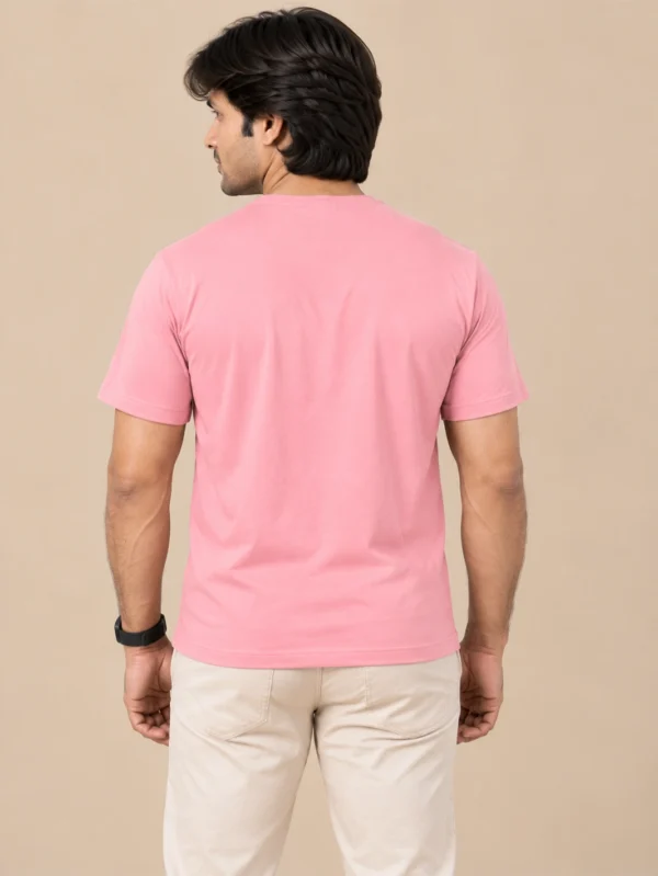 Men’s Dusty Pink Classic T-shirt - Image 4