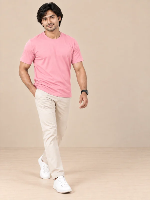 Men’s Dusty Pink Classic T-shirt - Image 1