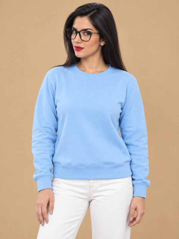 Women’s Baby Blue Sweatshirt - Image 1