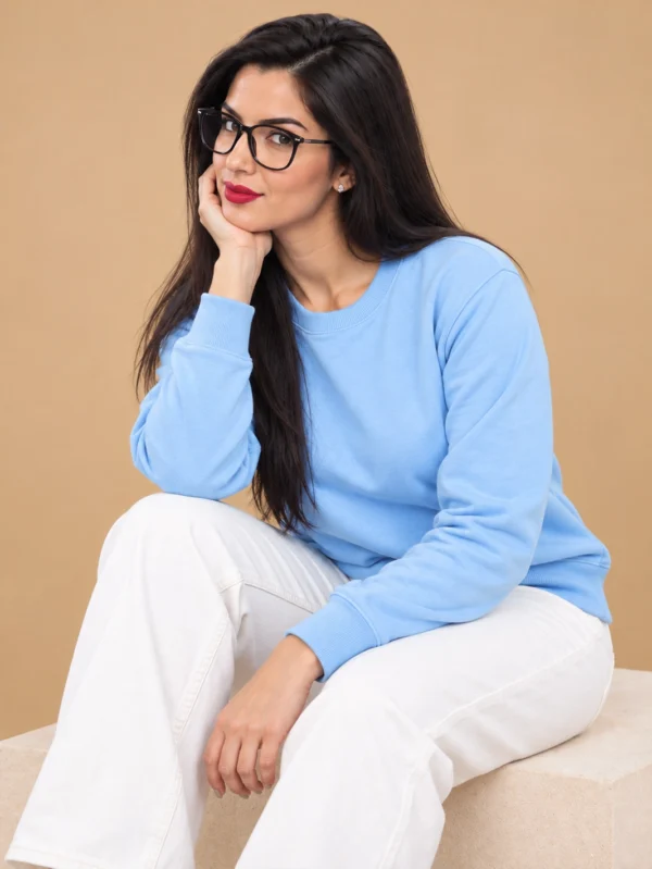 Women’s Baby Blue Sweatshirt - Image 4