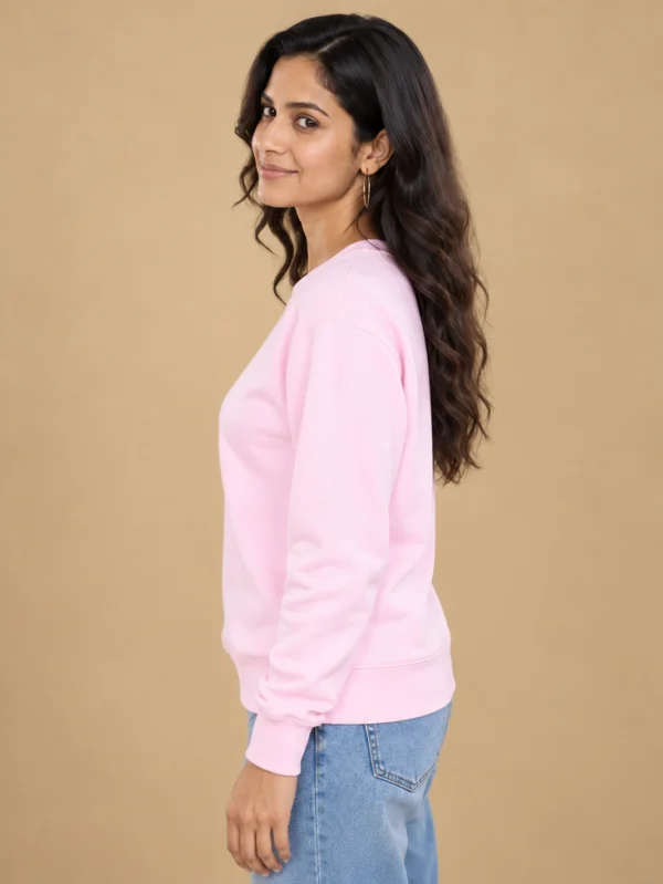 Women’s Baby Pink Sweatshirt - Image 3