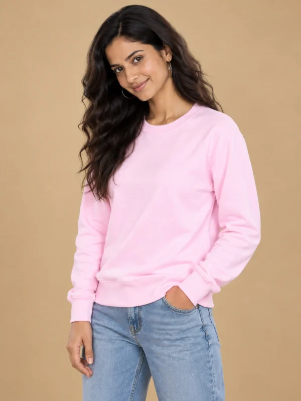 Women’s Baby Pink Sweatshirt - Image 1
