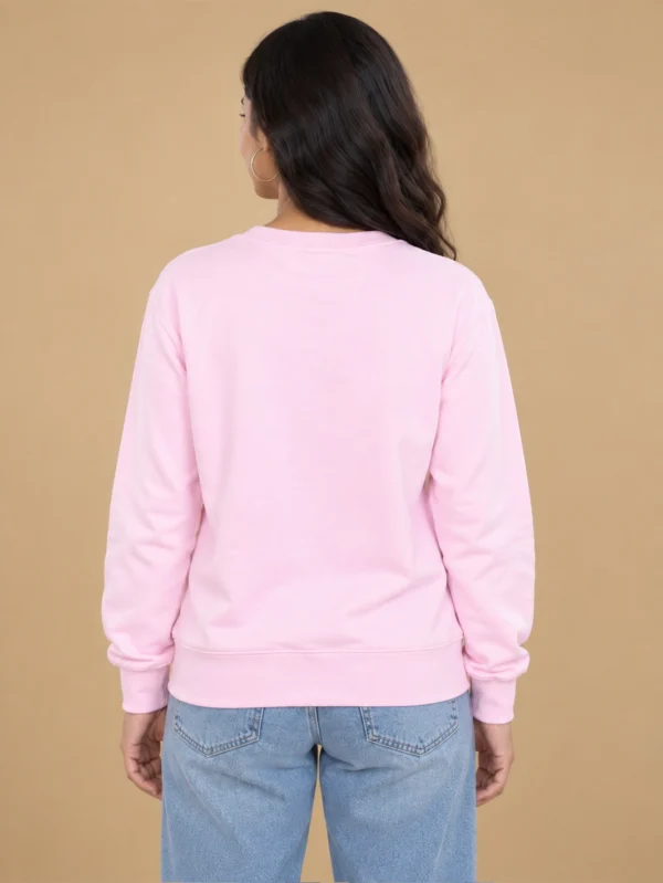 Women’s Baby Pink Sweatshirt - Image 2