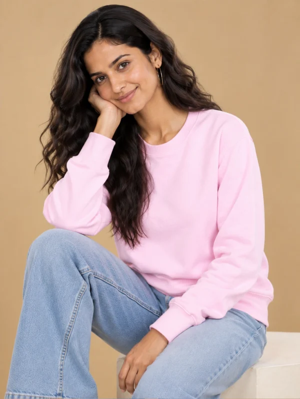 Women’s Baby Pink Sweatshirt - Image 5