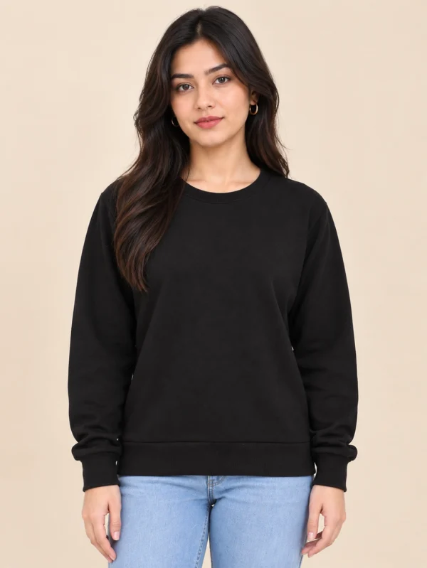 Women’s Black Sweatshirt - Image 1