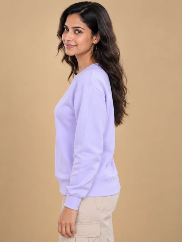 Women’s Lavender Sweatshirt - Image 3