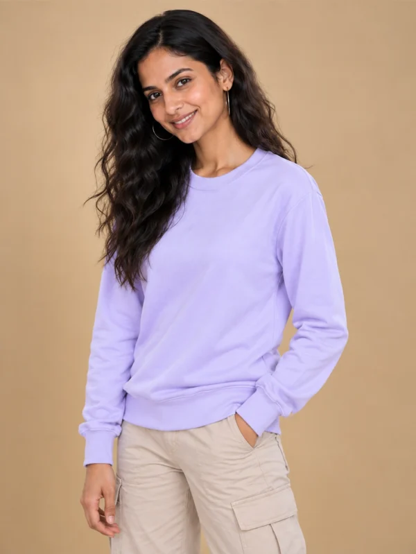 Women’s Lavender Sweatshirt - Image 4