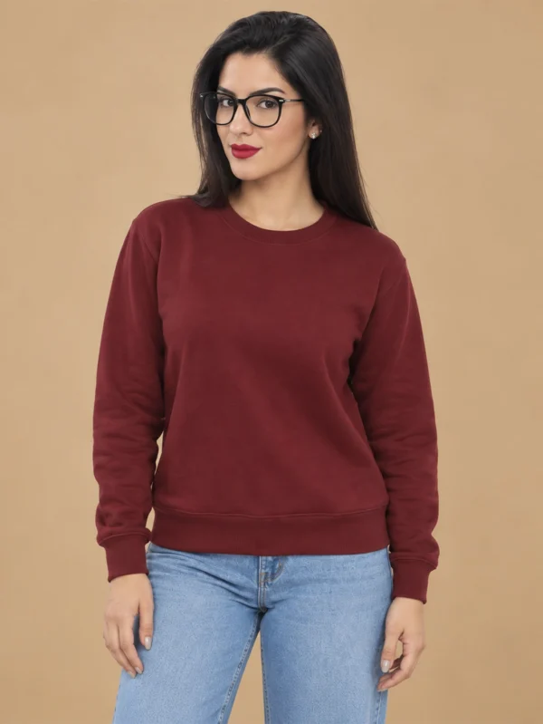 Women’s Maroon Sweatshirt - Image 1