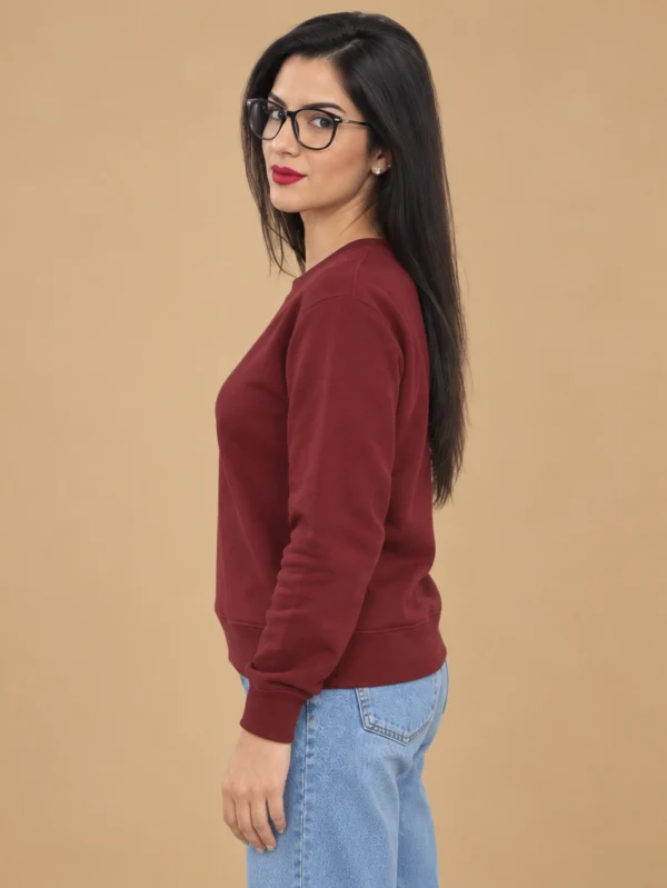 Women’s Maroon Sweatshirt - Image 3