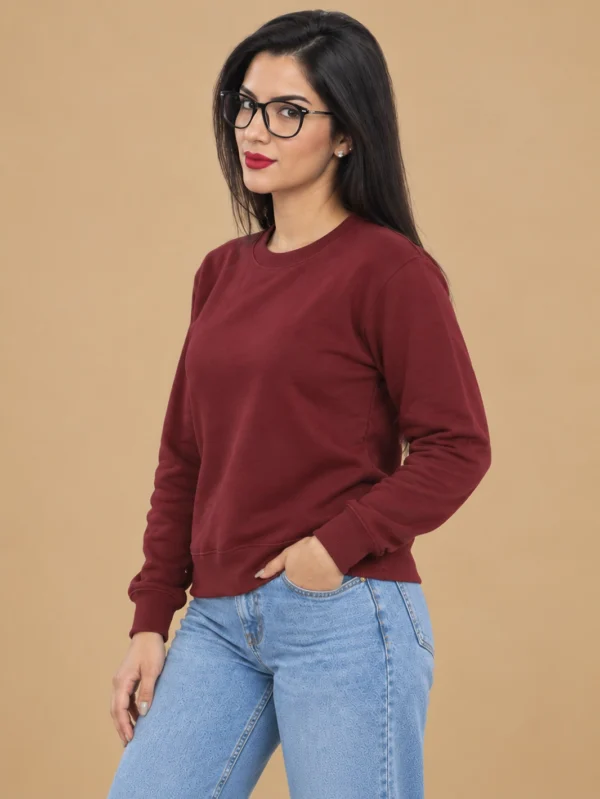 Women’s Maroon Sweatshirt - Image 4