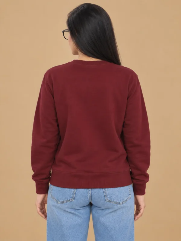 Women’s Maroon Sweatshirt - Image 2