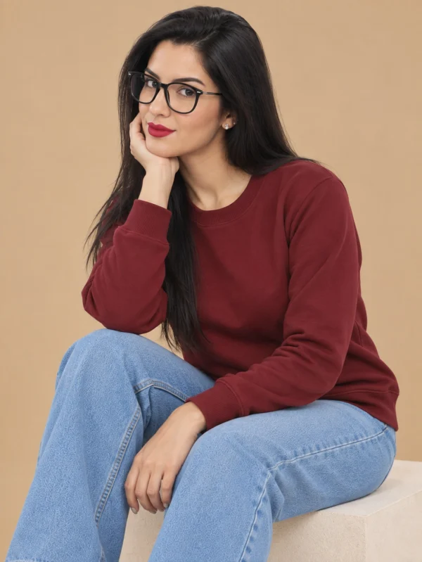 Women’s Maroon Sweatshirt - Image 5