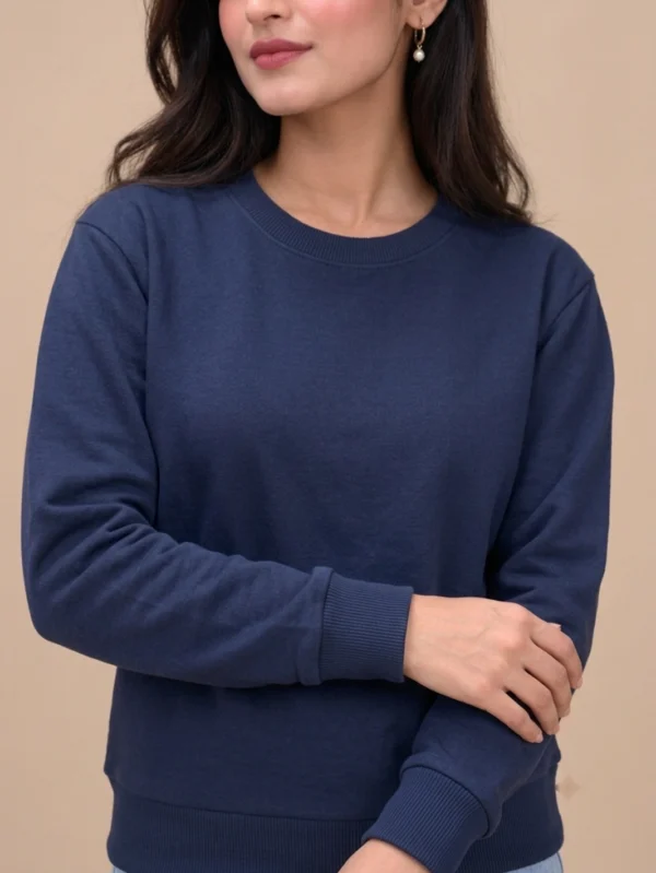 Women’s Navy Blue Sweatshirt - Image 3