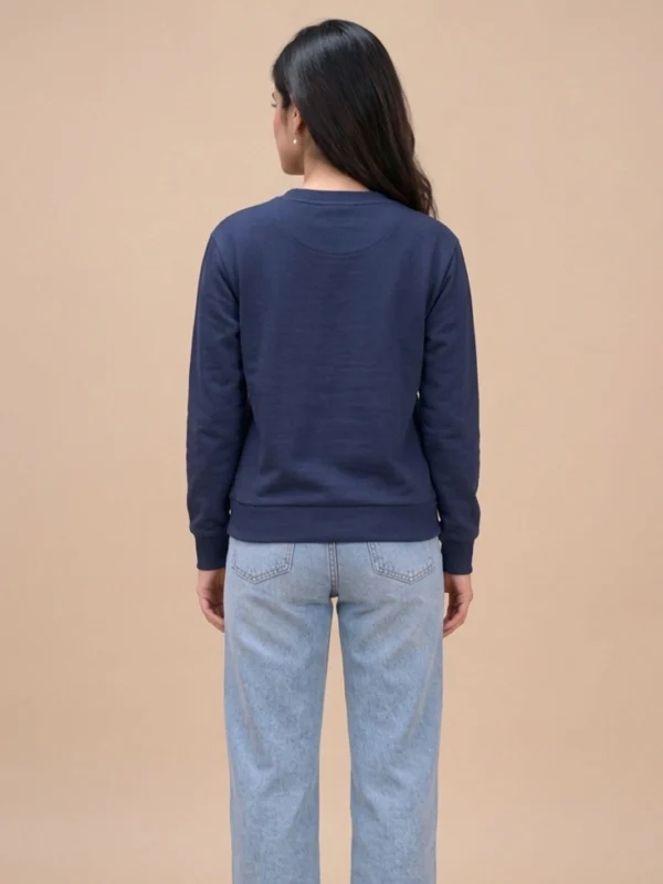 Women’s Navy Blue Sweatshirt - Image 2