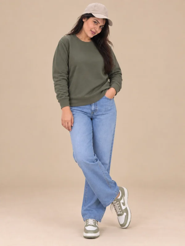 Women’s Olive Sweatshirt - Image 1
