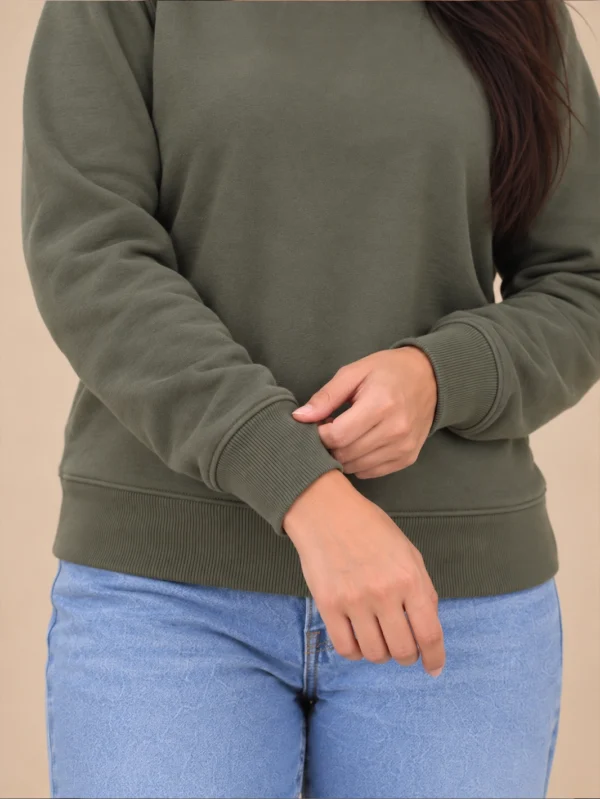 Women’s Olive Sweatshirt - Image 5
