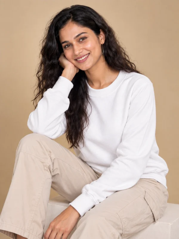Women’s White Sweatshirt - Image 5