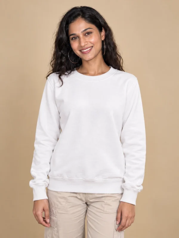 Women’s White Sweatshirt - Image 4