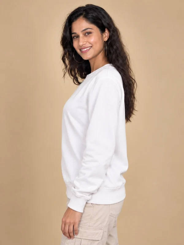 Women’s White Sweatshirt - Image 3