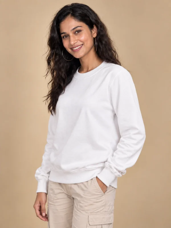 Women’s White Sweatshirt - Image 1
